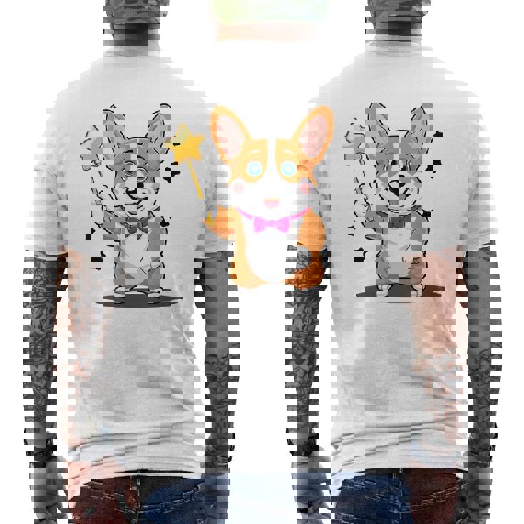 コーギー・マジシャン マジックコスチューム メンズTシャツ バックプリント