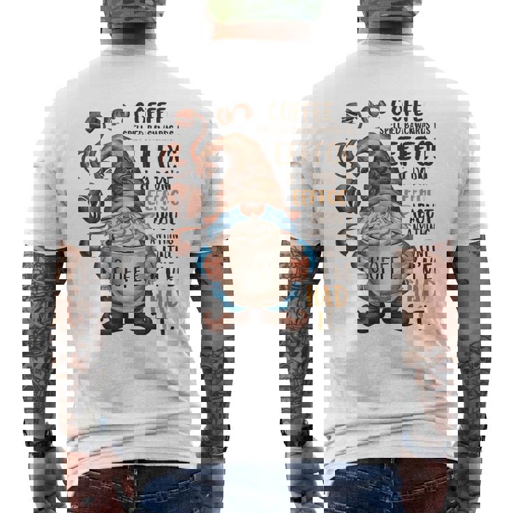 コーヒーノームコーヒーの後ろ向き綴りはeeffoc面白いです。 メンズTシャツ バックプリント