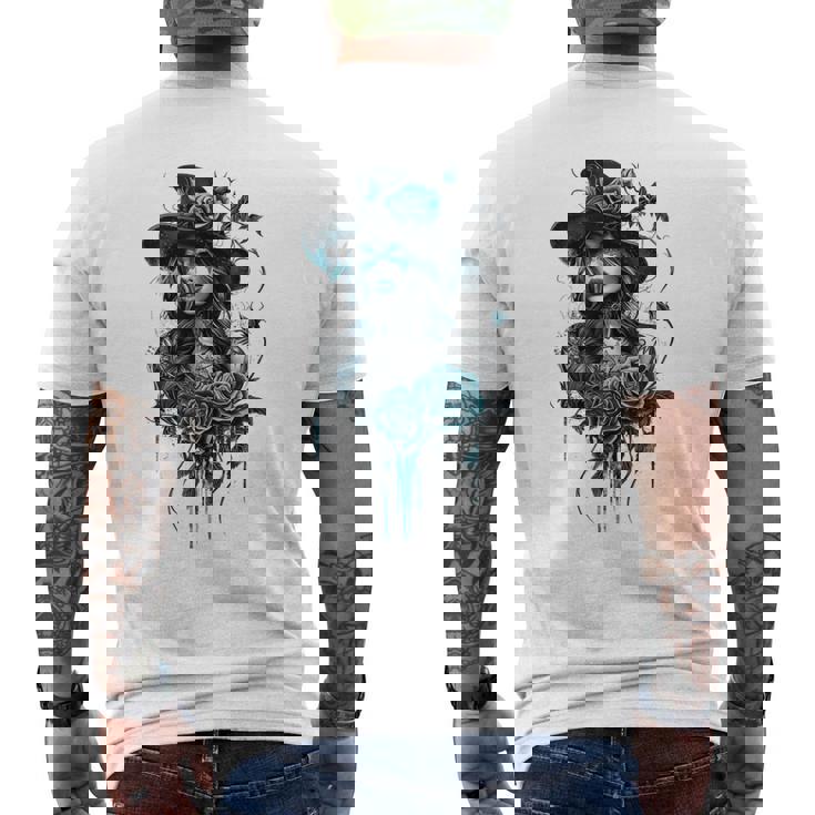 ゴシックガール ハロウィンコスチューム 魔女ゴス オカルトウィッカ メンズTシャツ バックプリント