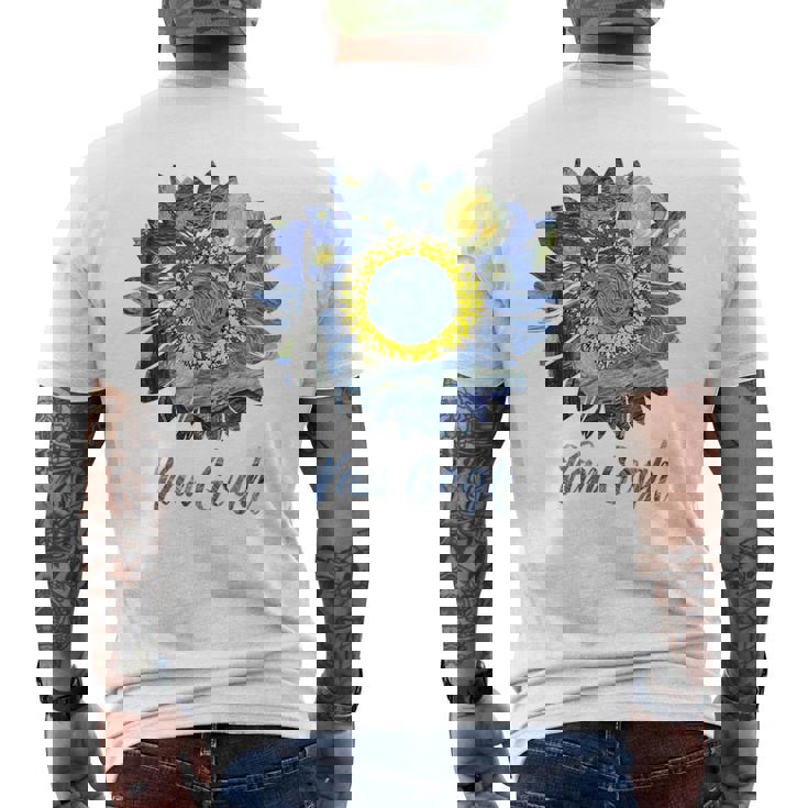 ゴッホ 星月夜 ひまわり ゴッホ ひまわり アート メンズTシャツ バックプリント