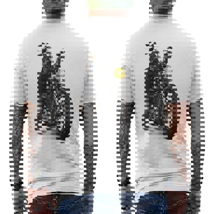 ゴリラ バイク バイカー メンズTシャツ バックプリント