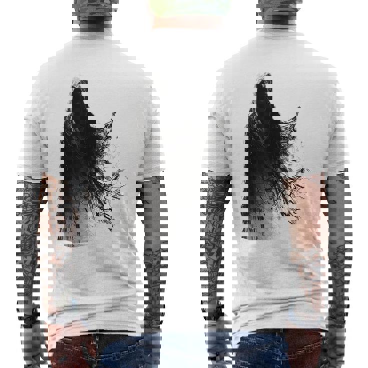 ゴーストコスチューム ハロウィン グラフィックアート スピリットゴースト メンズTシャツ バックプリント