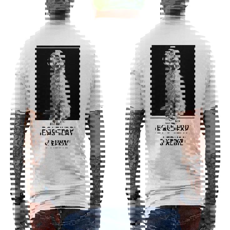 ゴールデンレトリーバー セラピー 、ゴールデンレトリーバー オーナーギフト メンズTシャツ バックプリント