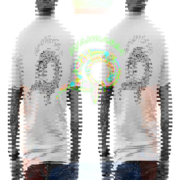 サイケデリック Dmt アヤワスカの蛇 スピリチュアルな神聖幾何学。 長袖tシャツ メンズTシャツ バックプリント