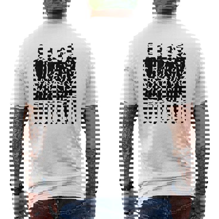 サッカー サッカー選手の壁 メンズTシャツ バックプリント