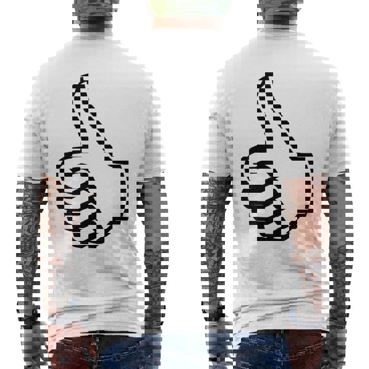 サムズアップ メンズTシャツ バックプリント