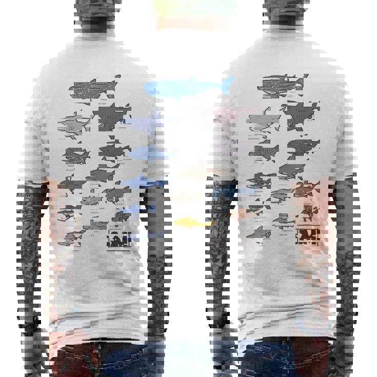 サメ図鑑 メンズTシャツ バックプリント