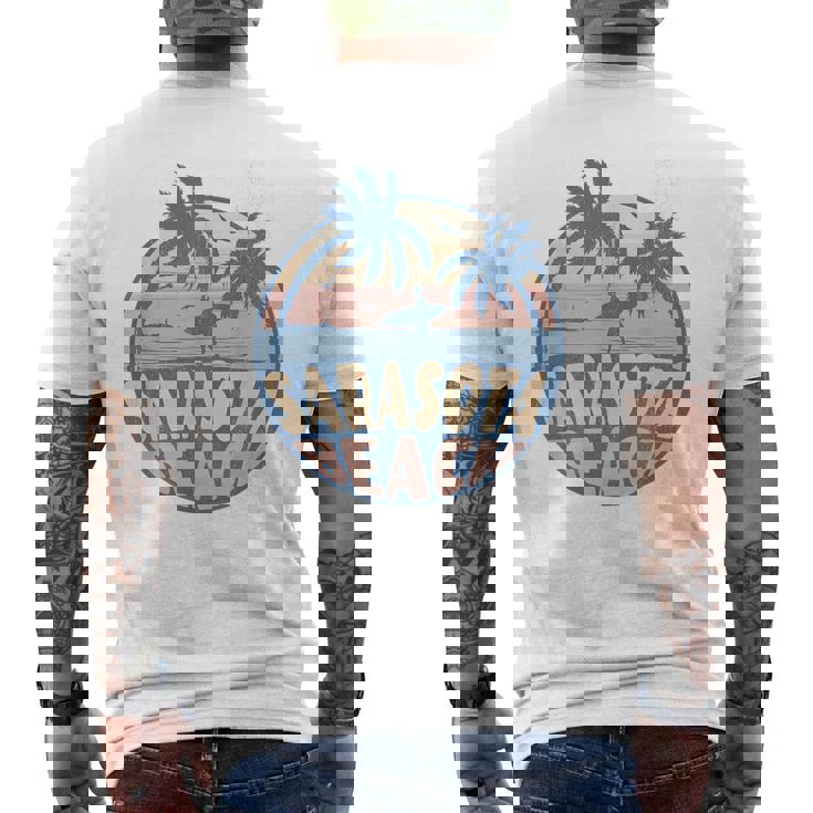 サラソタ フロリダ ビーチ サーフ 夏休み ヴィンテージ メンズTシャツ バックプリント