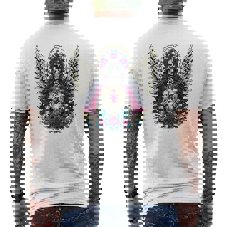 サンタ・ムエルテ 長袖tシャツ メンズTシャツ バックプリント