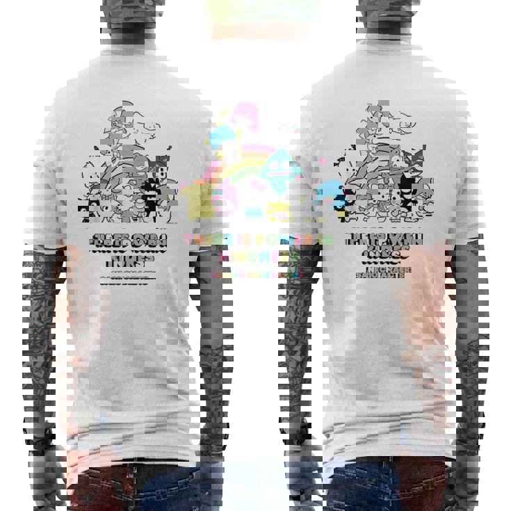 サンリオキャラクターズ Usデザイン レインボー メンズTシャツ バックプリント