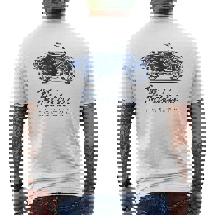 サーファーサーフスポット マリブ、カリフォルニア メンズTシャツ バックプリント