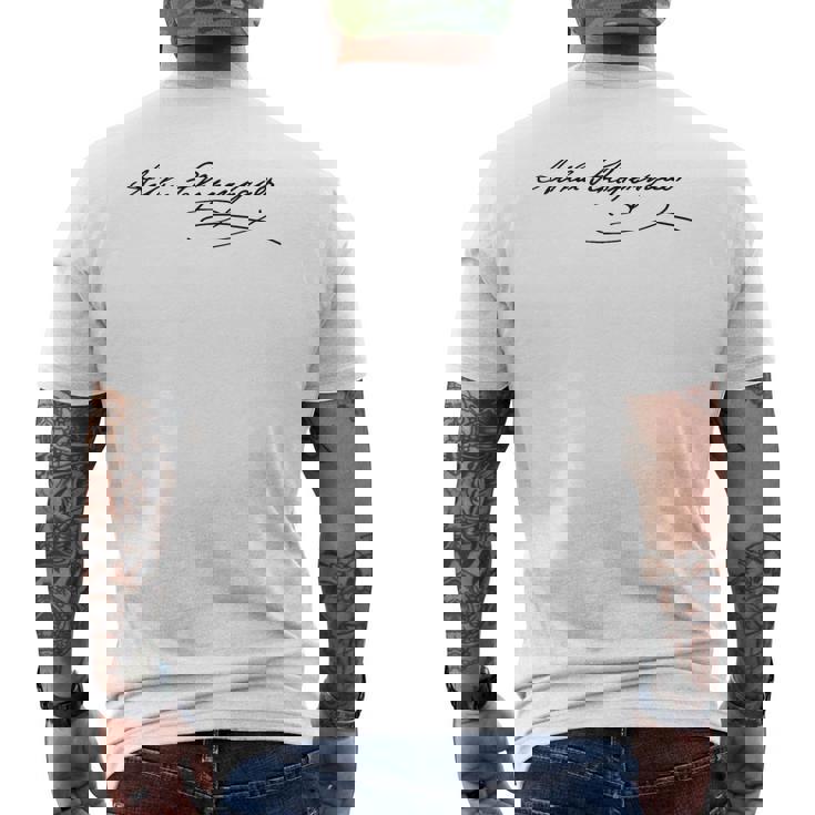 シグネチャーショーペンハウアーの哲学者 メンズTシャツ バックプリント