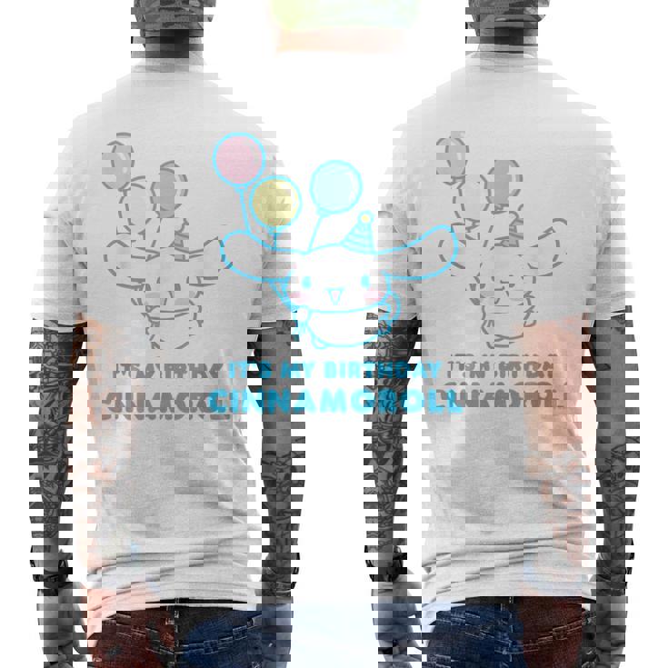 シナモロール It's My Birthday メンズTシャツ バックプリント