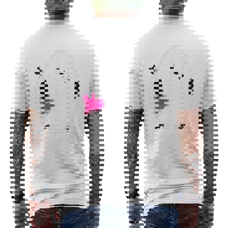 シマエナガ 北海道 雪の妖精 可愛い もふもふ 挨拶 メンズTシャツ バックプリント