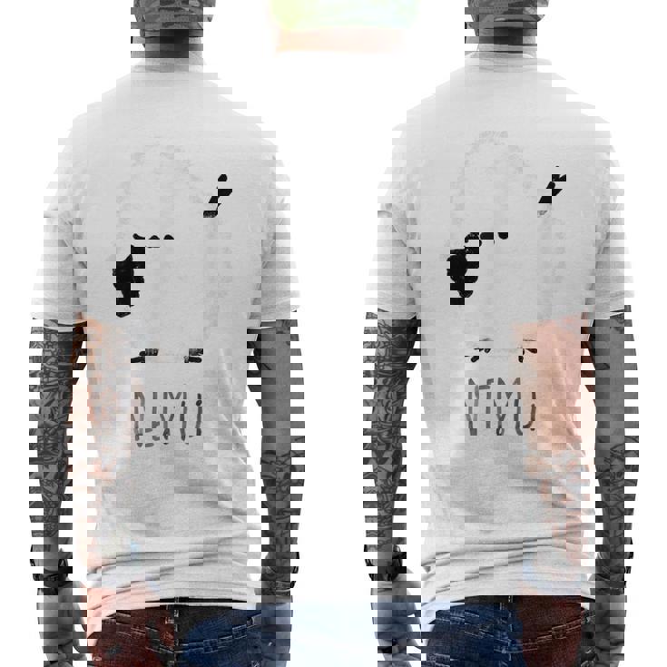 シマエナガ 北海道 雪の妖精 可愛い 眠い メンズTシャツ バックプリント