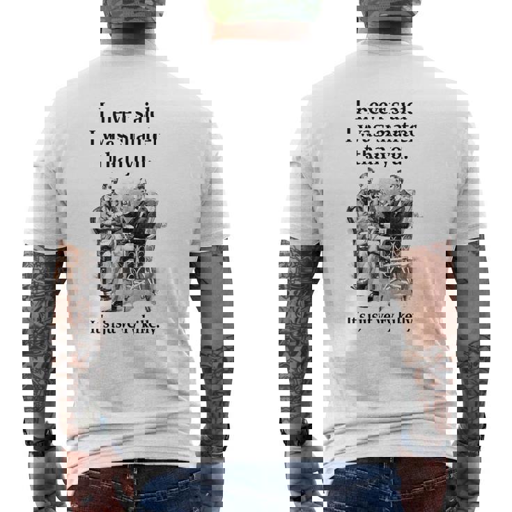 シャーロック・ホームズ I Neveraid I Wasmarter メンズTシャツ バックプリント