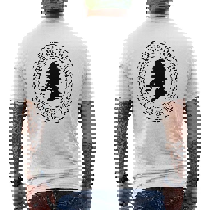 シャーロック・ホームズ 名言 221B ベーカー 聖英国探偵 メンズTシャツ バックプリント