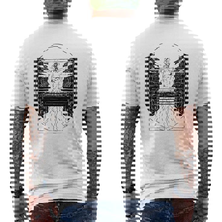 シンセサイザー シンセ テクノ 音楽 クール シンセサイザー メンズTシャツ バックプリント