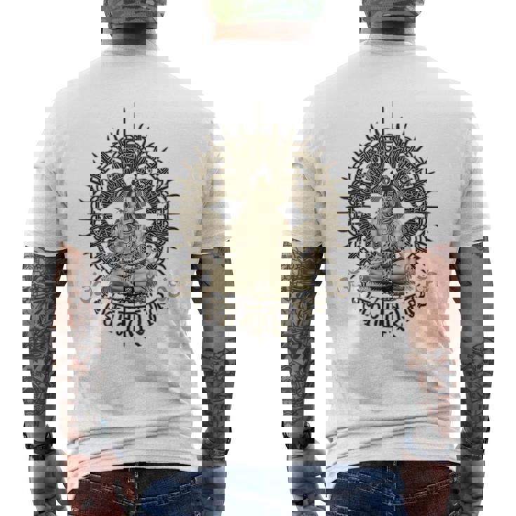 シヴァ ゴア サイトランス サイケデリック Om メンズTシャツ バックプリント