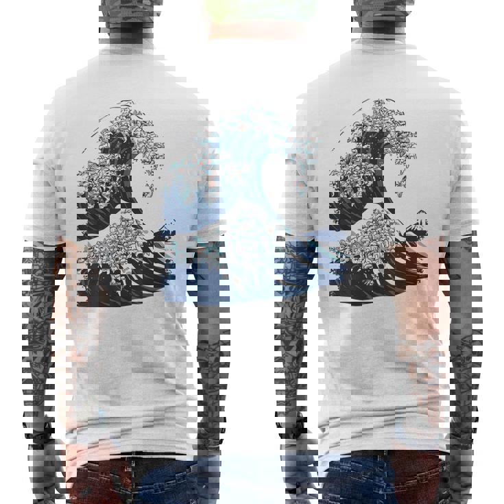 シーズーの偉大な波 メンズTシャツ バックプリント