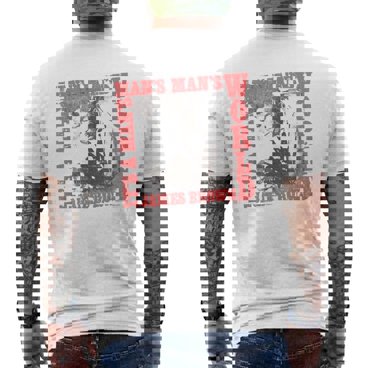 ジェームス・ブラウンイッツ・ア・マンズ・ワールド メンズTシャツ バックプリント
