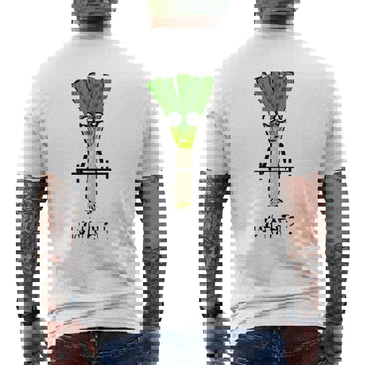 ジムでのトレーニングのための面白いネギフィットネスギフト メンズTシャツ バックプリント