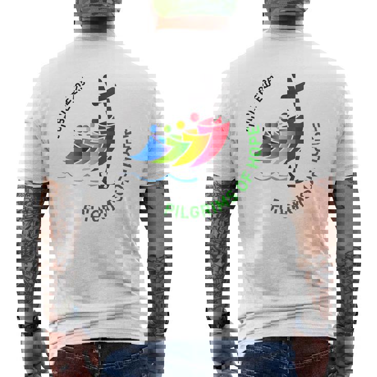ジュビリー2025 信仰の旅への希望の巡礼者 メンズTシャツ バックプリント