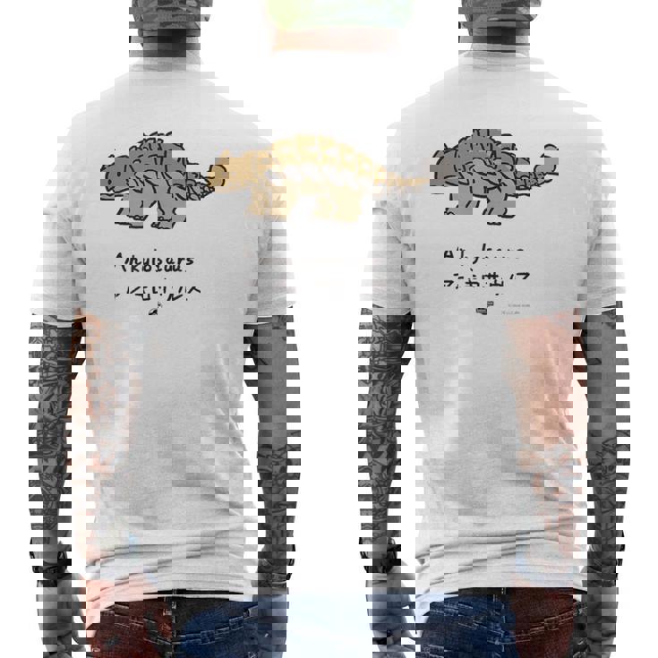 ジュラシック・ワールド Ankylosaurus Loose Illust メンズTシャツ バックプリント