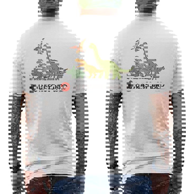 ジュラシック・ワールド Dinosaurs Loose Illust メンズTシャツ バックプリント