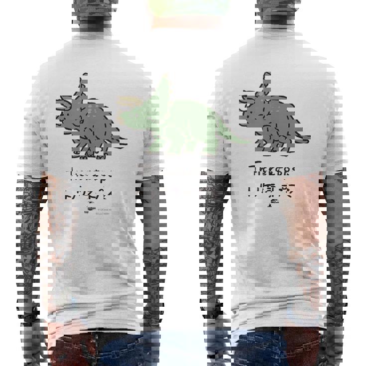 ジュラシック・ワールド Triceratops Loose Illust メンズTシャツ バックプリント