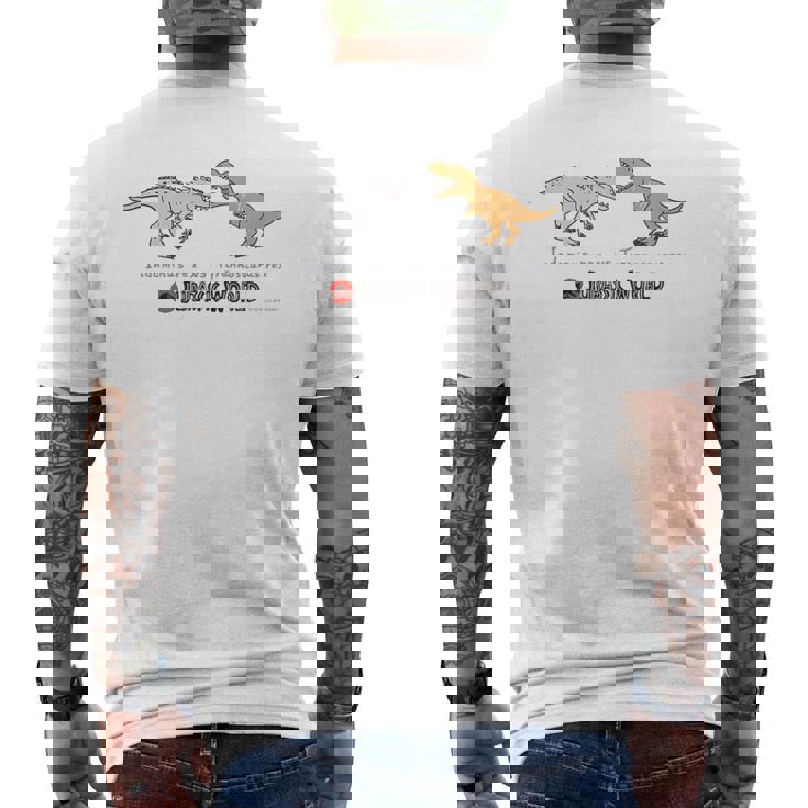 ジュラシック・ワールド インドミナスvsティラノサウルス Loose Illust メンズTシャツ バックプリント
