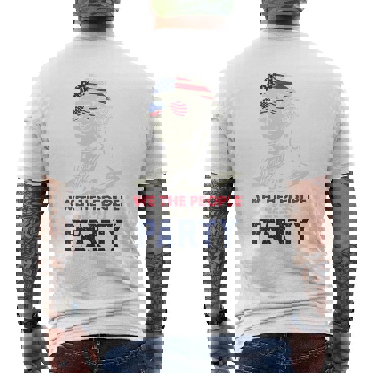 ジョージ・ワシントン ファンスターズ ストリップ アメリカ国旗 7月4日 ペイトリオット 長袖tシャツ メンズTシャツ バックプリント