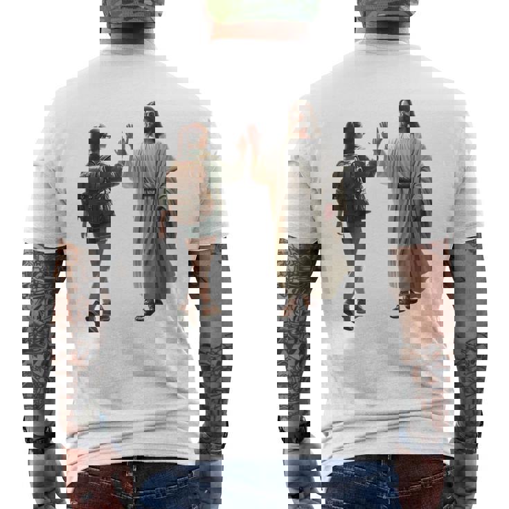 ジーザス Give Me The Five メンズTシャツ バックプリント