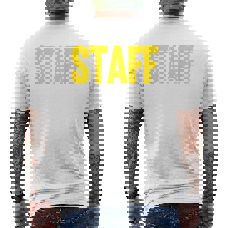 スタッフ イベント コスチューム クルー 音楽祭 バックプリント ワーカー メンズTシャツ バックプリント