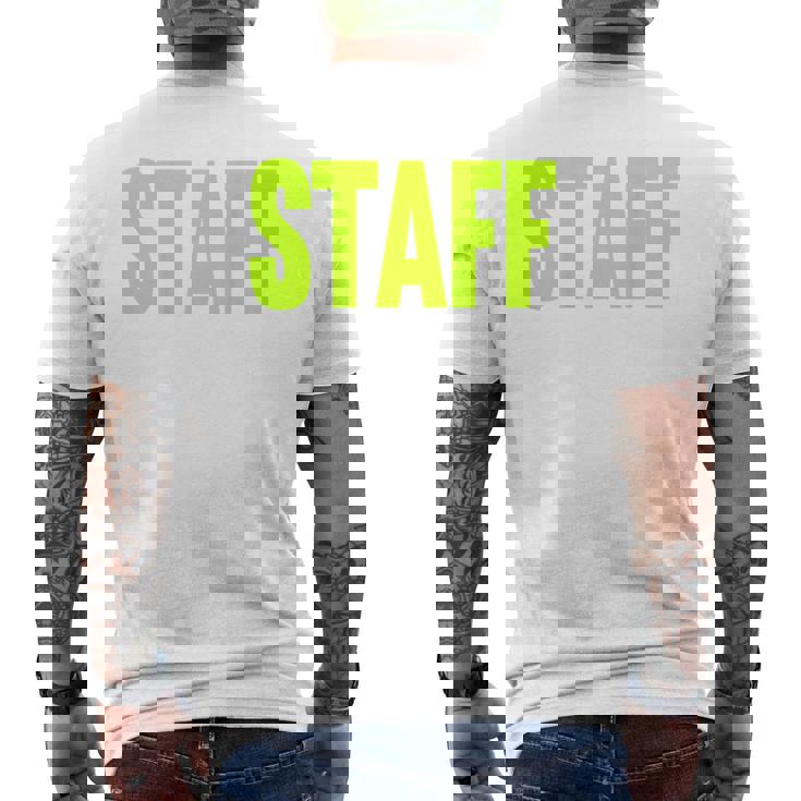 スタッフ イベント 衣装 クルー 音楽祭 Backprint ワーカー メンズTシャツ バックプリント