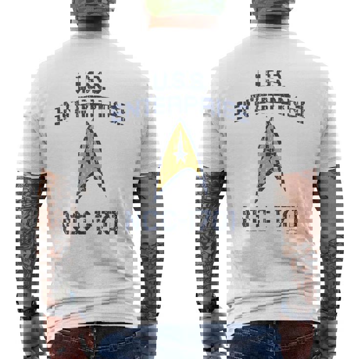 スタートレック オリジナルシリーズ エンタープライズ デルタ メンズTシャツ バックプリント