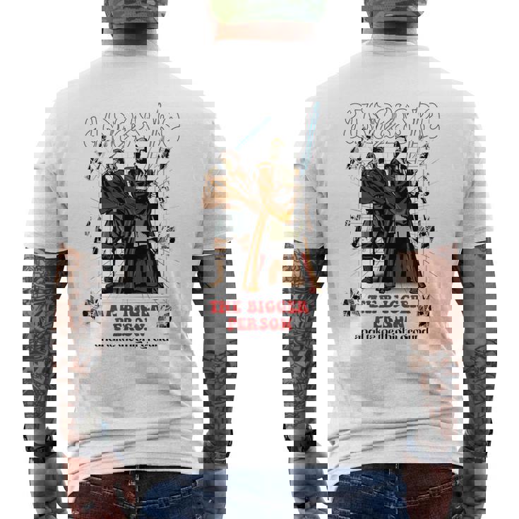 スター・ウォーズ クラシック テイク・ザ・ハイグラウンド アナキン&オビワン メンズTシャツ バックプリント