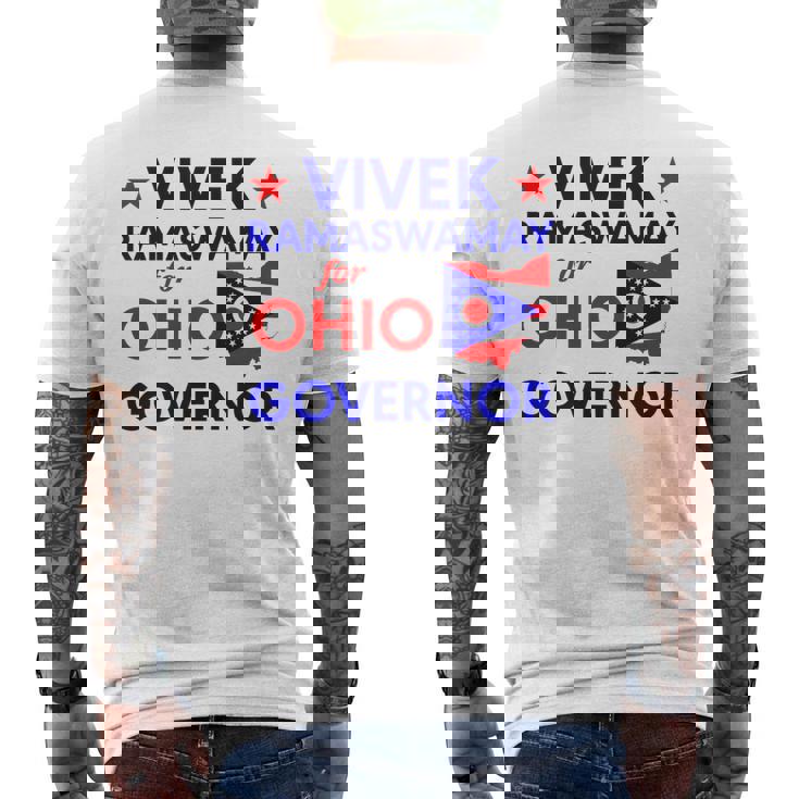 ステート・オブ・エクセレンスビベック・ラマスワミー、2026年オハイオ州知事選出 メンズTシャツ バックプリント