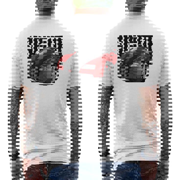 スー、スポーツカー、マッスルカー、レースカーのtシャツ。 メンズTシャツ バックプリント