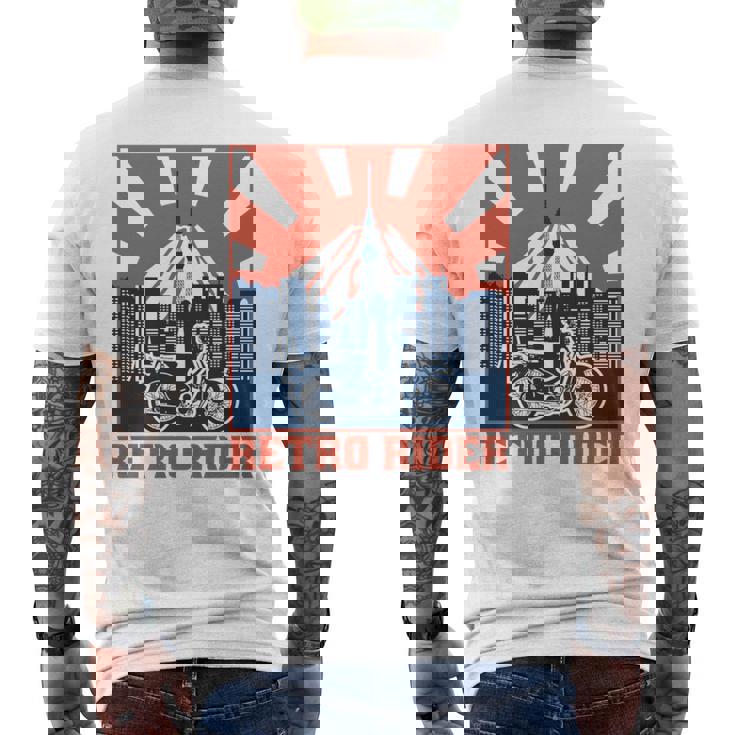 スーパーカブc100 原付バイク レトロライダー 東京日本 長袖tシャツ メンズTシャツ バックプリント