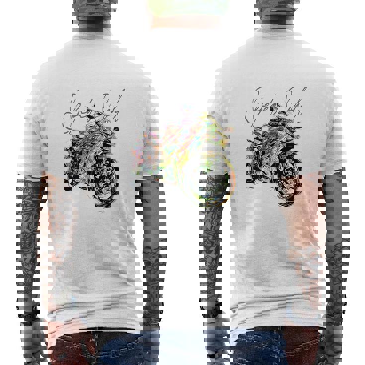 スーパースポーツ バイク レーシング バイク レーシング バックプリント バイク 長袖tシャツ メンズTシャツ バックプリント