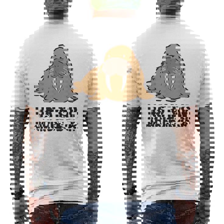 セイウチが本当に好きだよ、いいね？面白いセイウチ メンズTシャツ バックプリント