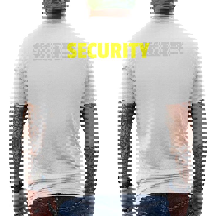 セキュリティスタッフやボディガードのためのセキュリティバックプリントデザイン メンズTシャツ バックプリント