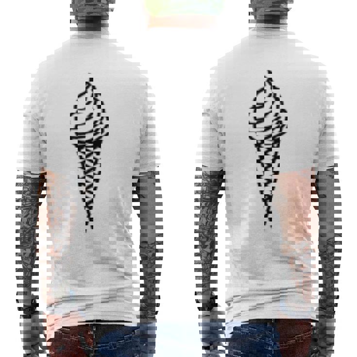 ソフトクリーム メンズTシャツ バックプリント