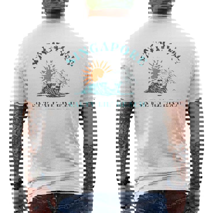 ソルティ リル ビーチ シンガポール 旅行 お土産 シンガポール メンズTシャツ バックプリント