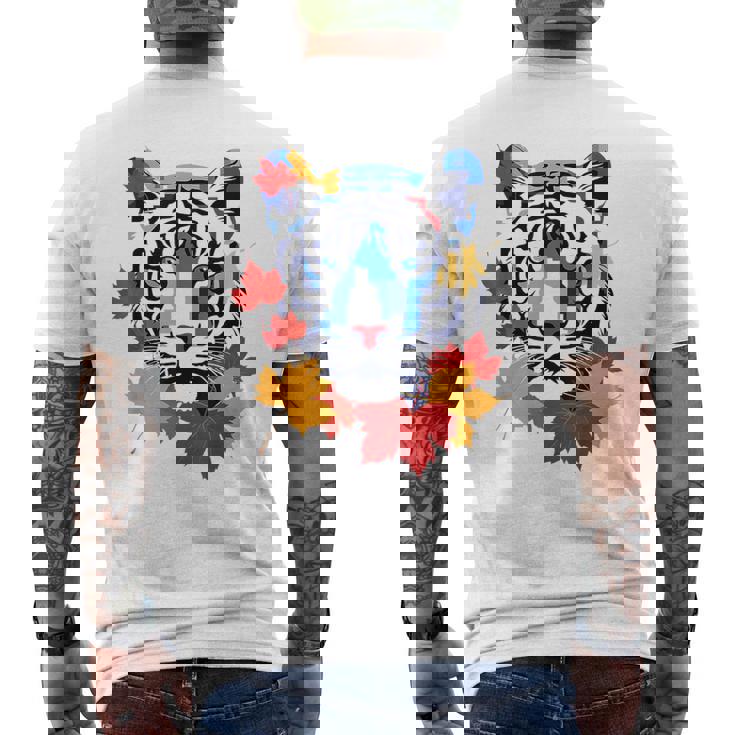 タイガー 動物 自然 動物園 抽象芸術 顔 虎 メンズTシャツ バックプリント