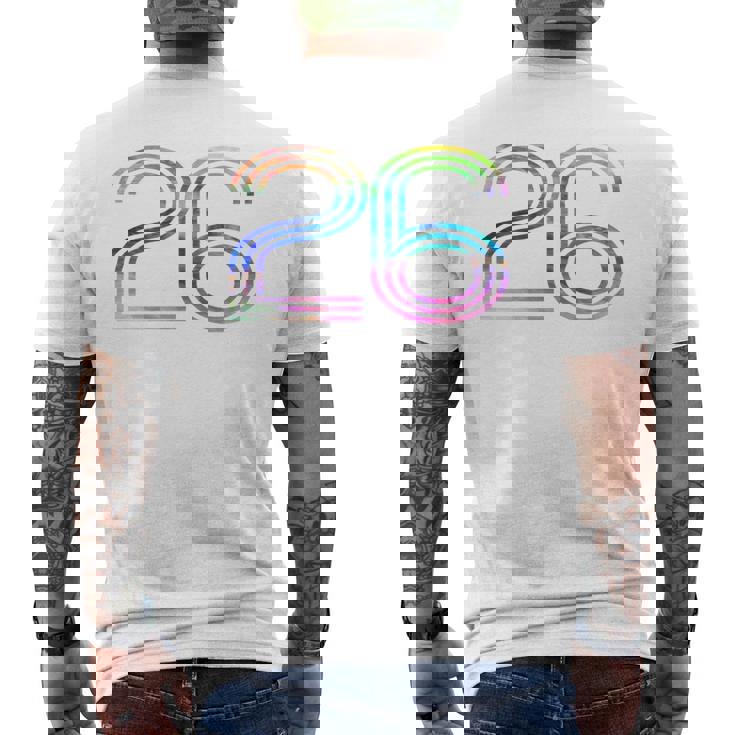 タイダイシャツ ナンバー26 レトロユニフォーム バックプリントジャージ メンズTシャツ バックプリント