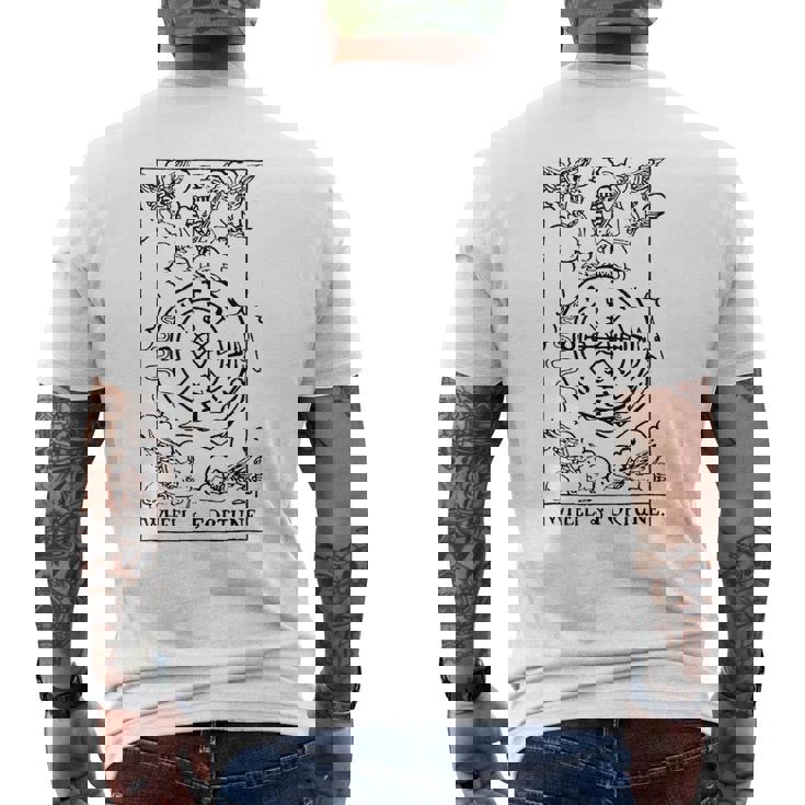 タロットカードホイール オブ フォーチュン タロット メンズTシャツ バックプリント
