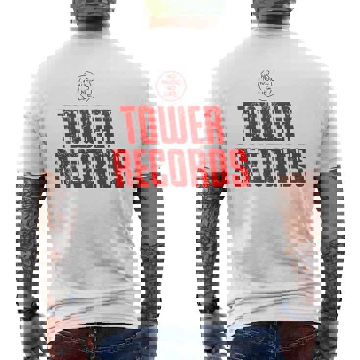 タワーレコードミュージック レトロ ヴィンテージ メンズTシャツ バックプリント