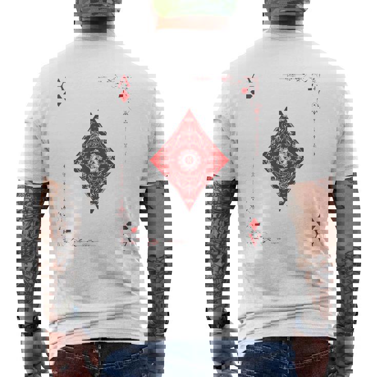 ダイヤのエース トランプ メンズTシャツ バックプリント